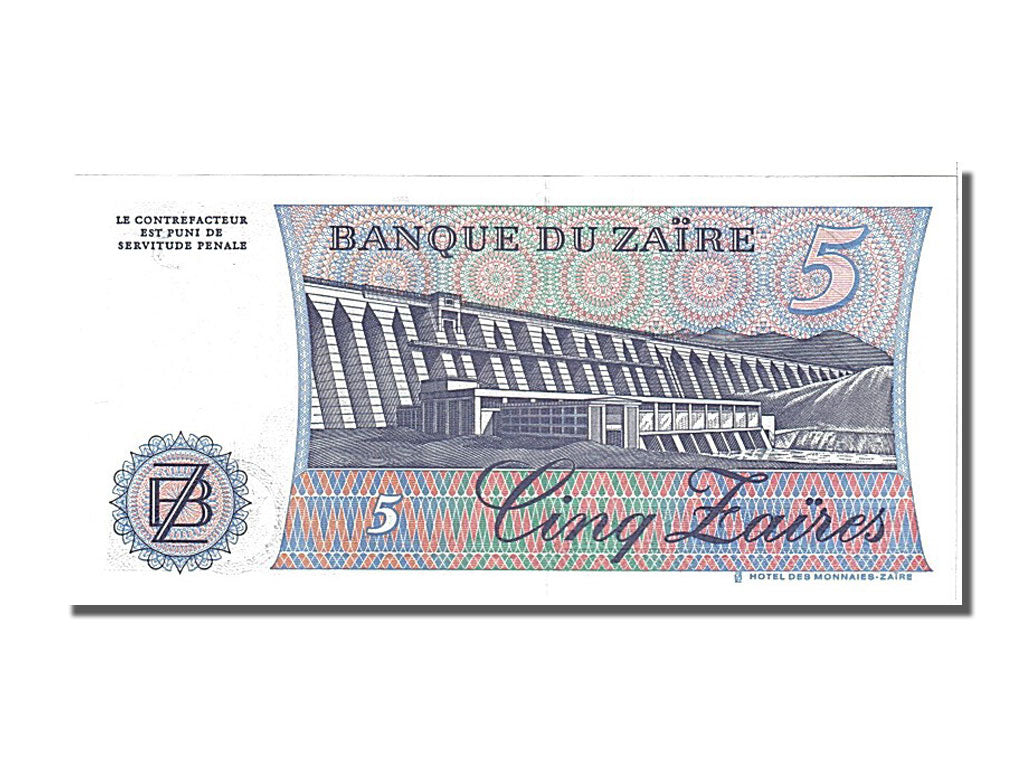 Banknote, Zaire, 5 Zaïres, 1985, 1985-11-24, UNC(65-70)