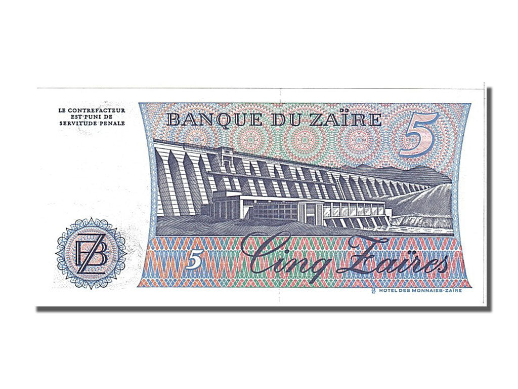 Banknote, Zaire, 5 Zaïres, 1985, 1985-11-24, UNC(65-70)