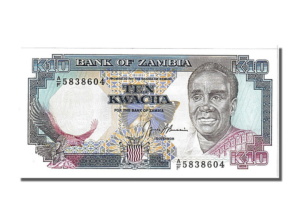 Banknote, Zambia, 10 Kwacha, 1989, UNC(65-70)