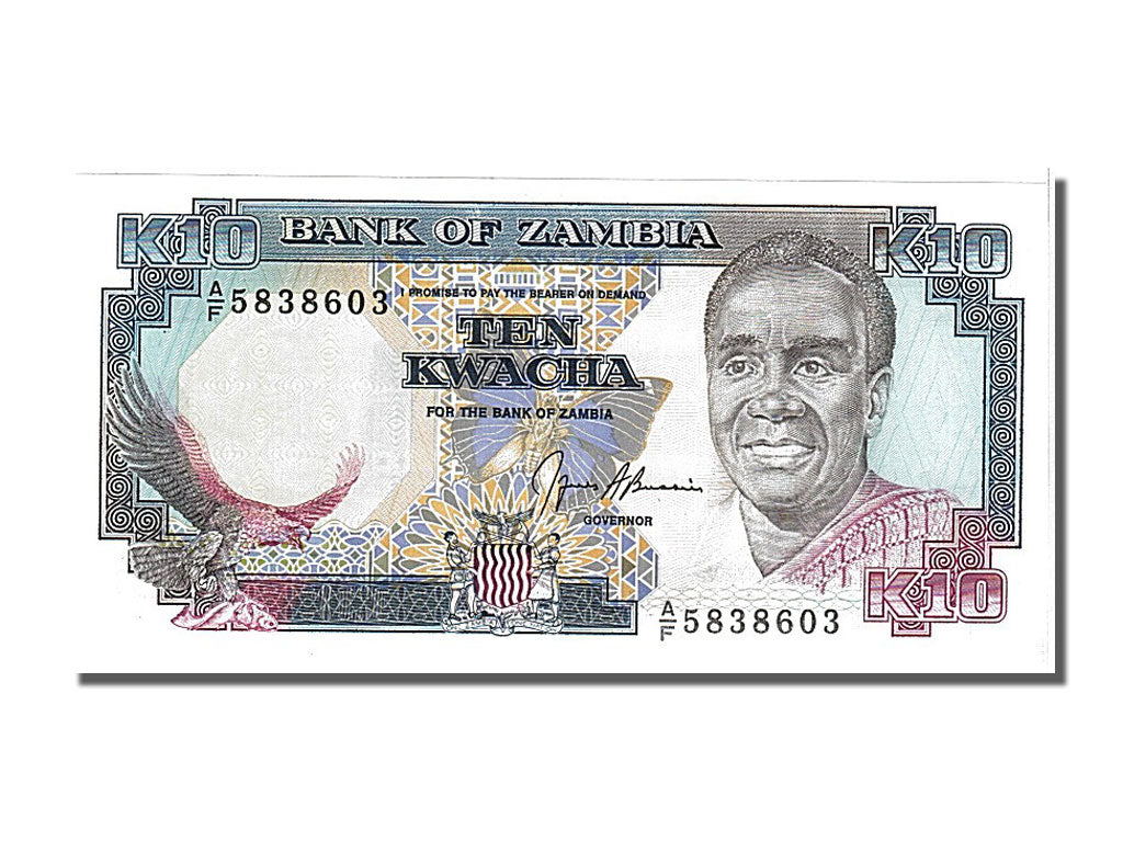 Banknote, Zambia, 10 Kwacha, 1989, UNC(65-70)