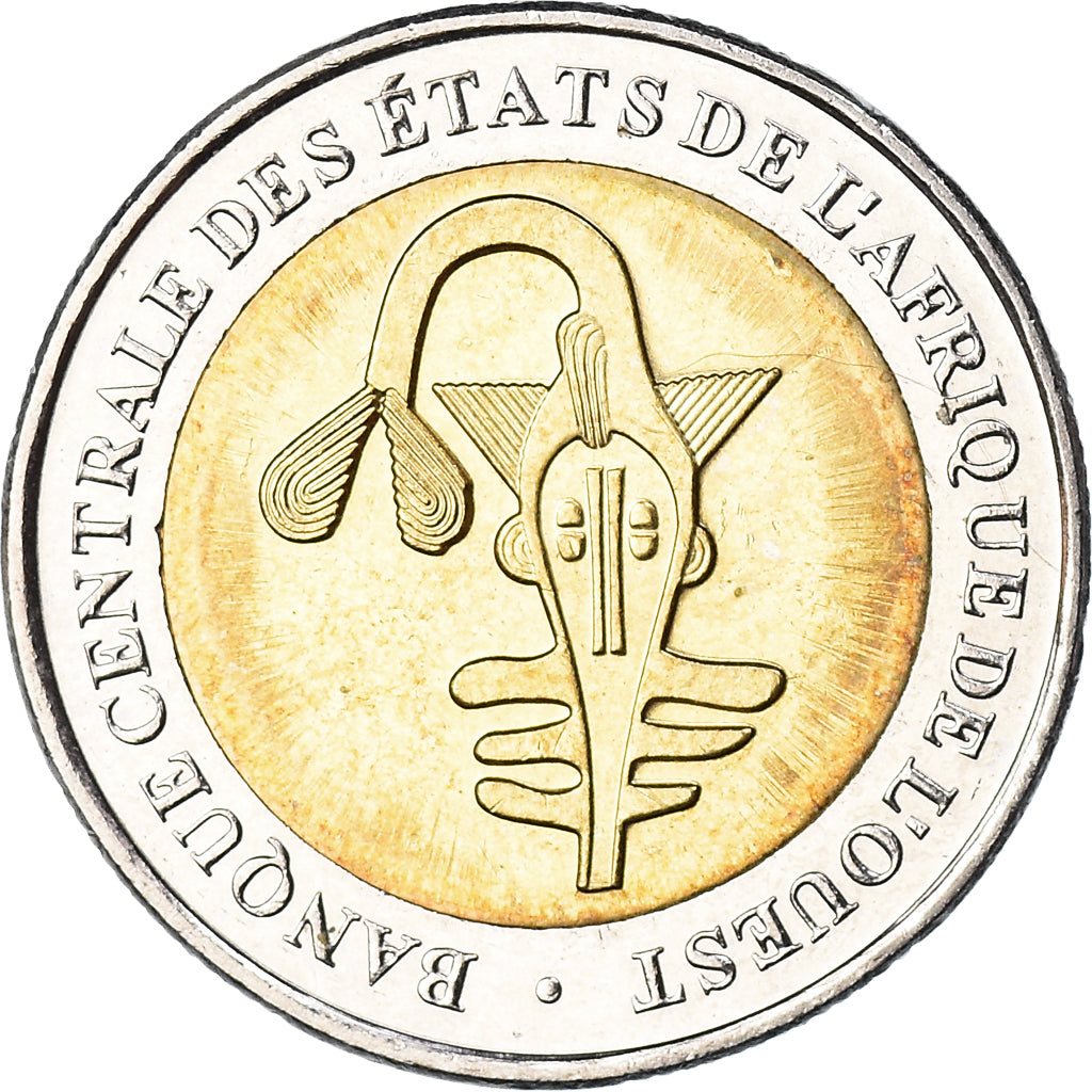 Coin, West African States, 200 Francs, 2003, Paris, EF(40-45), Bi-Metallic