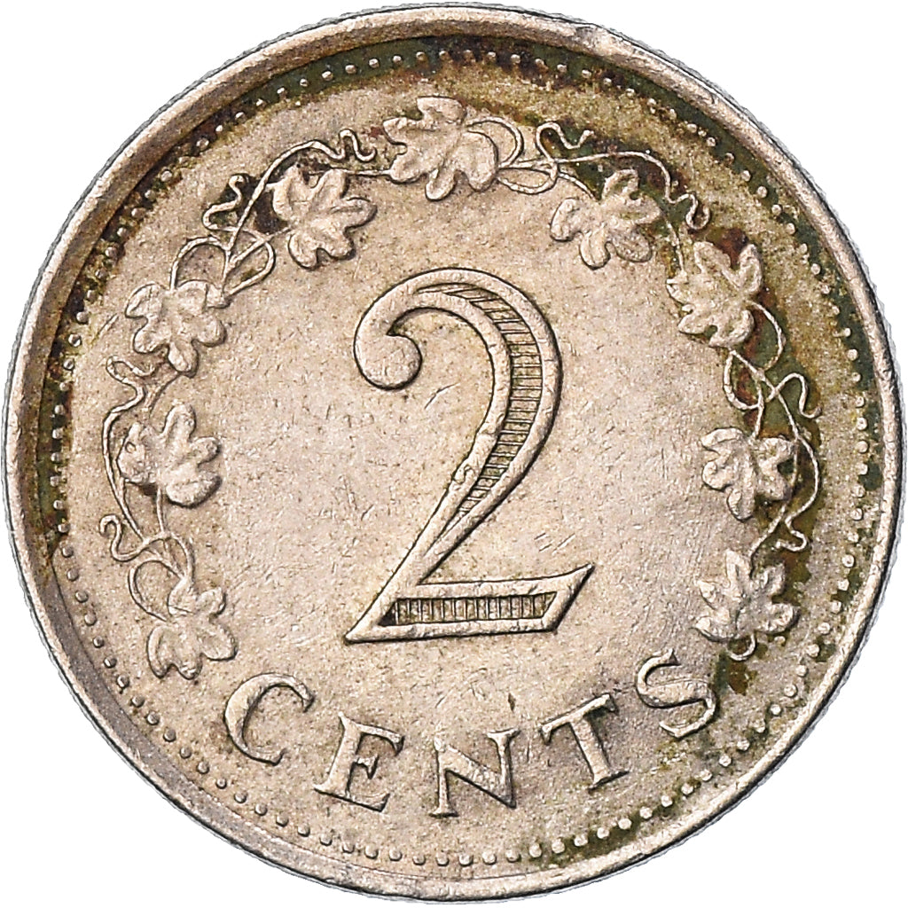 Coin, Malta, 2 Cents, 1982, EF(40-45), Copper-nickel, KM:58
