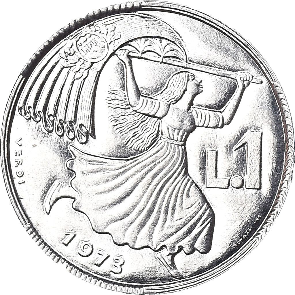 Moneda, San Marino, Lira, 1973, Rome, FDC, FDC, Aluminio, KM:22