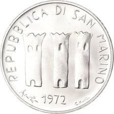 Coin, San Marino, 500 Lire, 1972, Rome, FDC, MS(65-70), Silver, KM:21