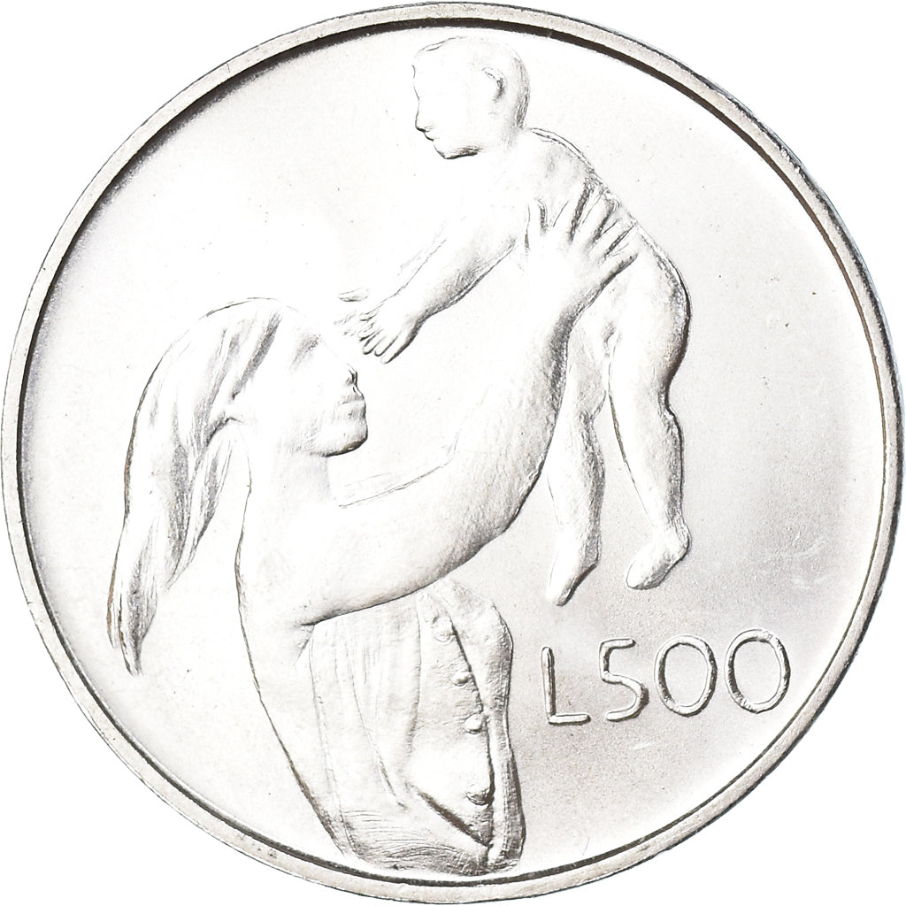 Coin, San Marino, 500 Lire, 1972, Rome, FDC, MS(65-70), Silver, KM:21
