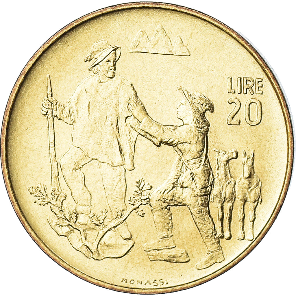 Moneda, San Marino, 20 Lire, 1972, Rome, FDC, FDC, Aluminio - bronce, KM:18