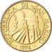 Munten, San Marino, 20 Lire, 1974, Rome, FDC, FDC, Aluminum-Bronze, KM:34