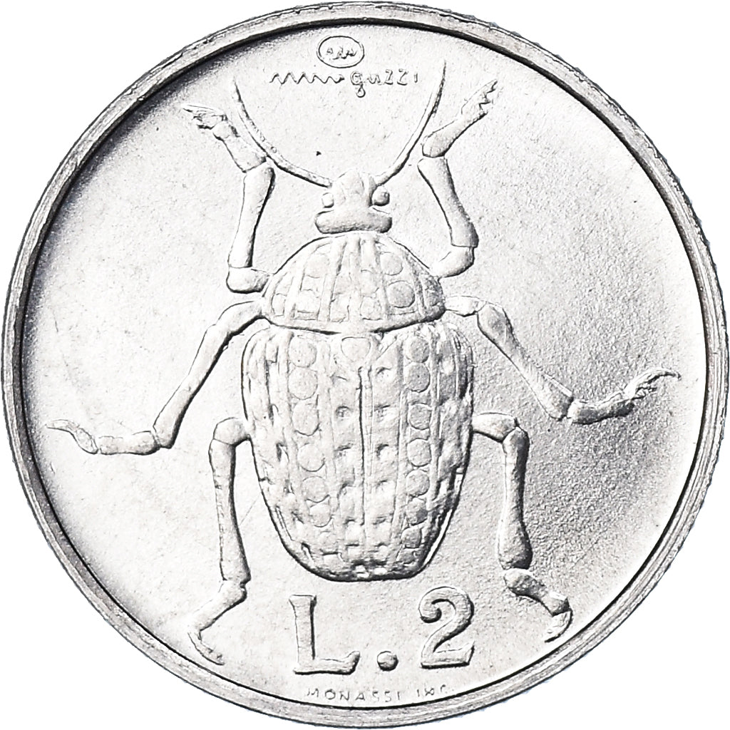 Moneta, San Marino, 2 Lire, 1974, Rome, FDC, FDC, Alluminio, KM:31