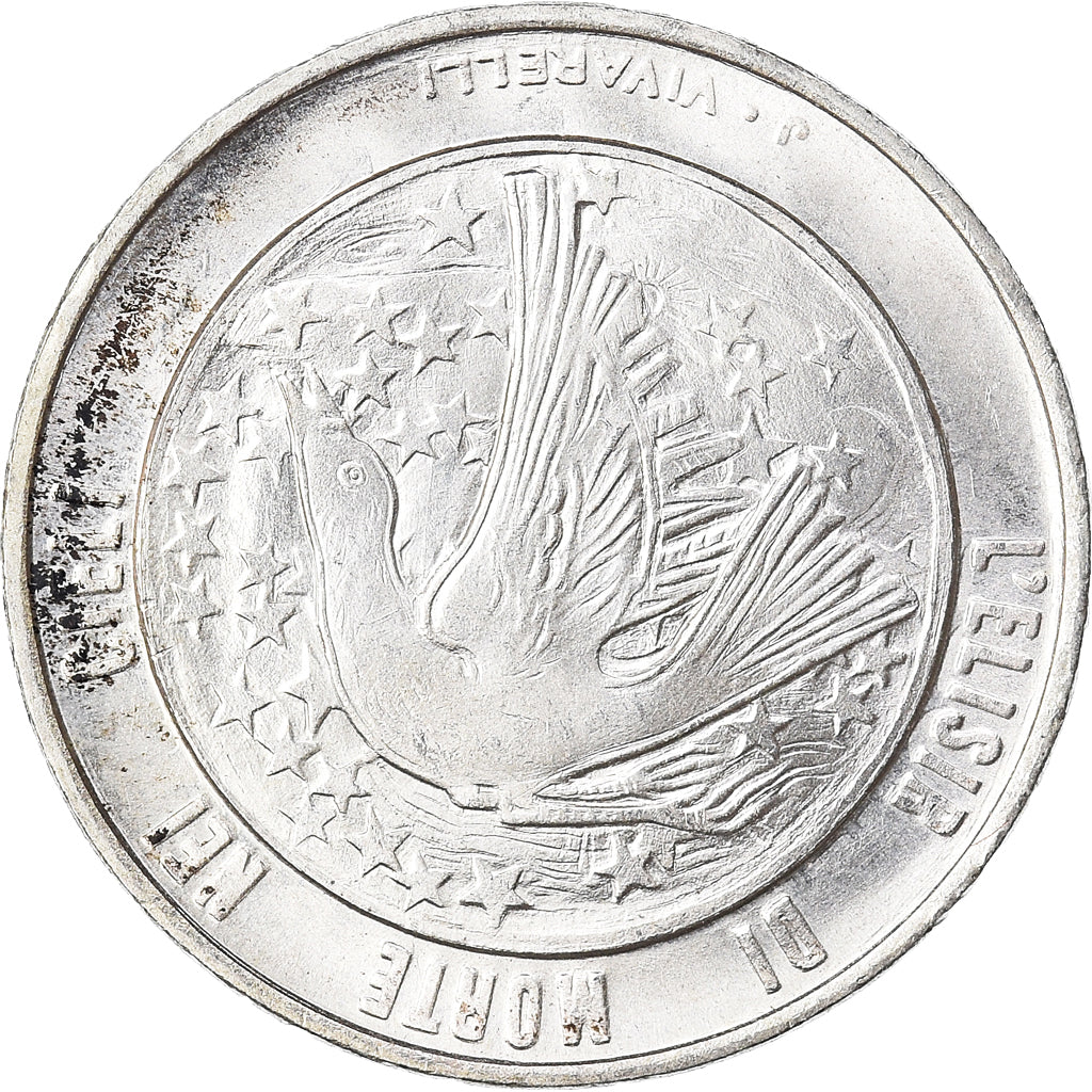 Moneta, San Marino, 500 Lire, 1977, MS(63), Srebro, KM:71
