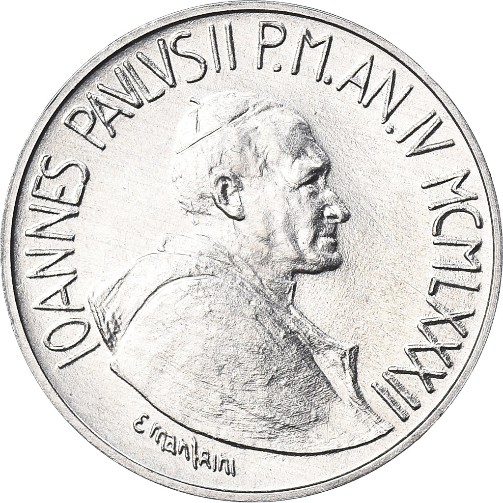 Münze, Vatikanstadt, John Paul II, 10 Lire, 1982, Rome, FDC, STGL, Aluminium