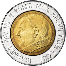 Coin, VATICAN CITY, John Paul II, 500 Lire, 1985, FDC, MS(65-70), Bi-Metallic