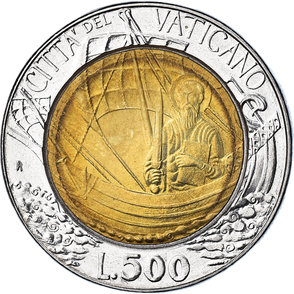 Coin, VATICAN CITY, John Paul II, 500 Lire, 1985, FDC, MS(65-70), Bi-Metallic