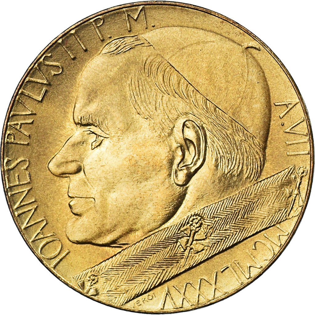 Moeda, CIDADE DO VATICANO, John Paul II, 20 Lire, 1985, Roma, FDC, MS(65-70)