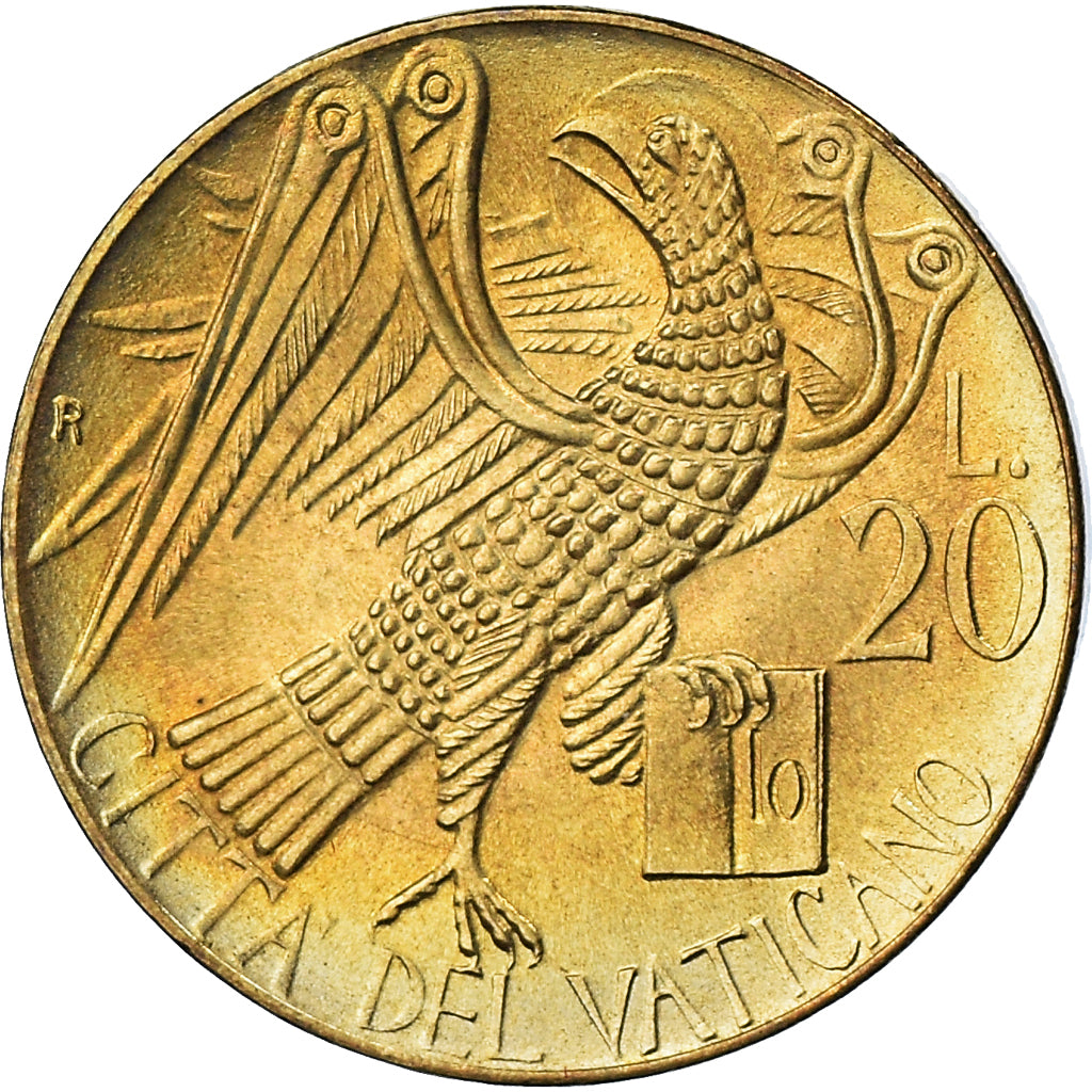 Moeda, CIDADE DO VATICANO, John Paul II, 20 Lire, 1985, Roma, FDC, MS(65-70)