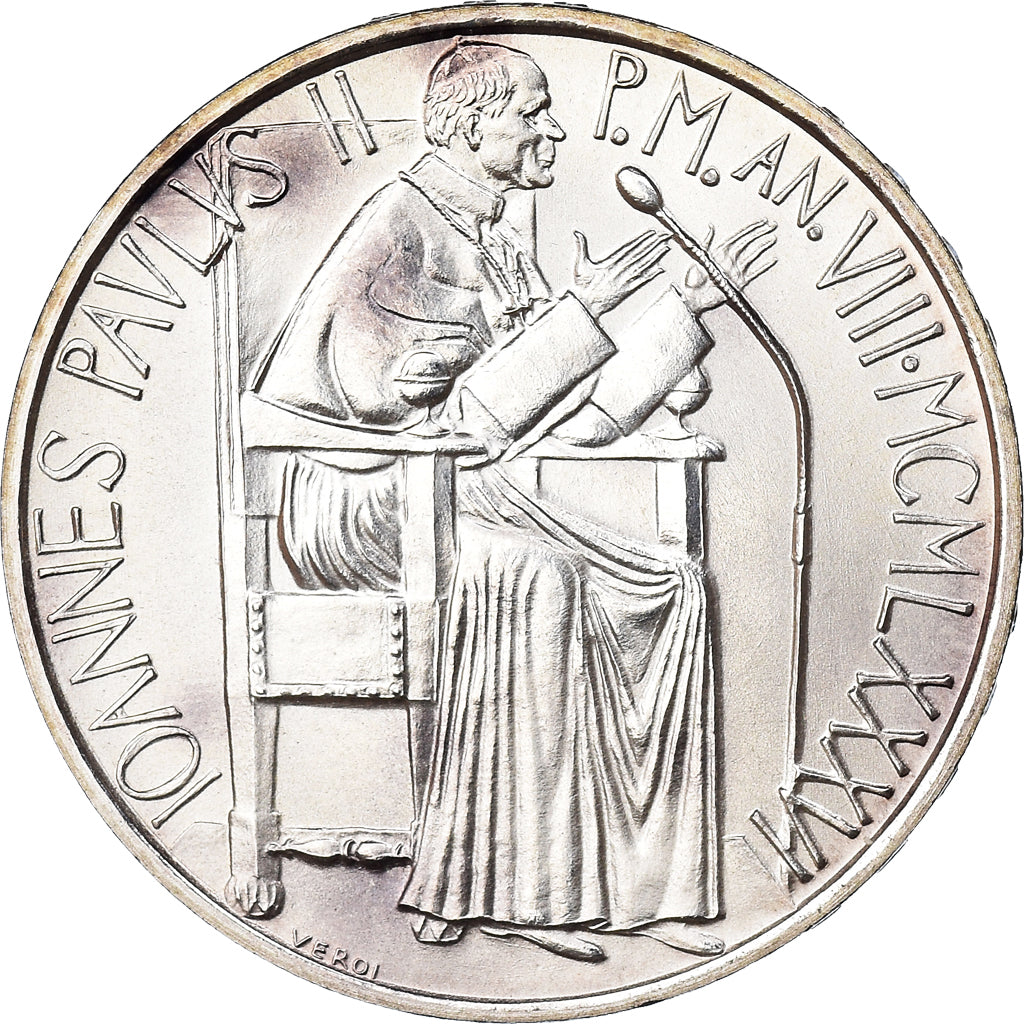 Munten, Vaticaanstad, John Paul II, 1000 Lire, 1986, FDC, FDC, Zilver, KM:198