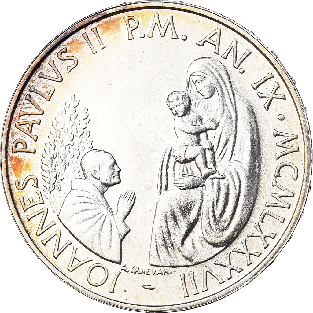 Moneta, CITTÀ DEL VATICANO, John Paul II, 1000 Lire, 1987, FDC, FDC, Argento