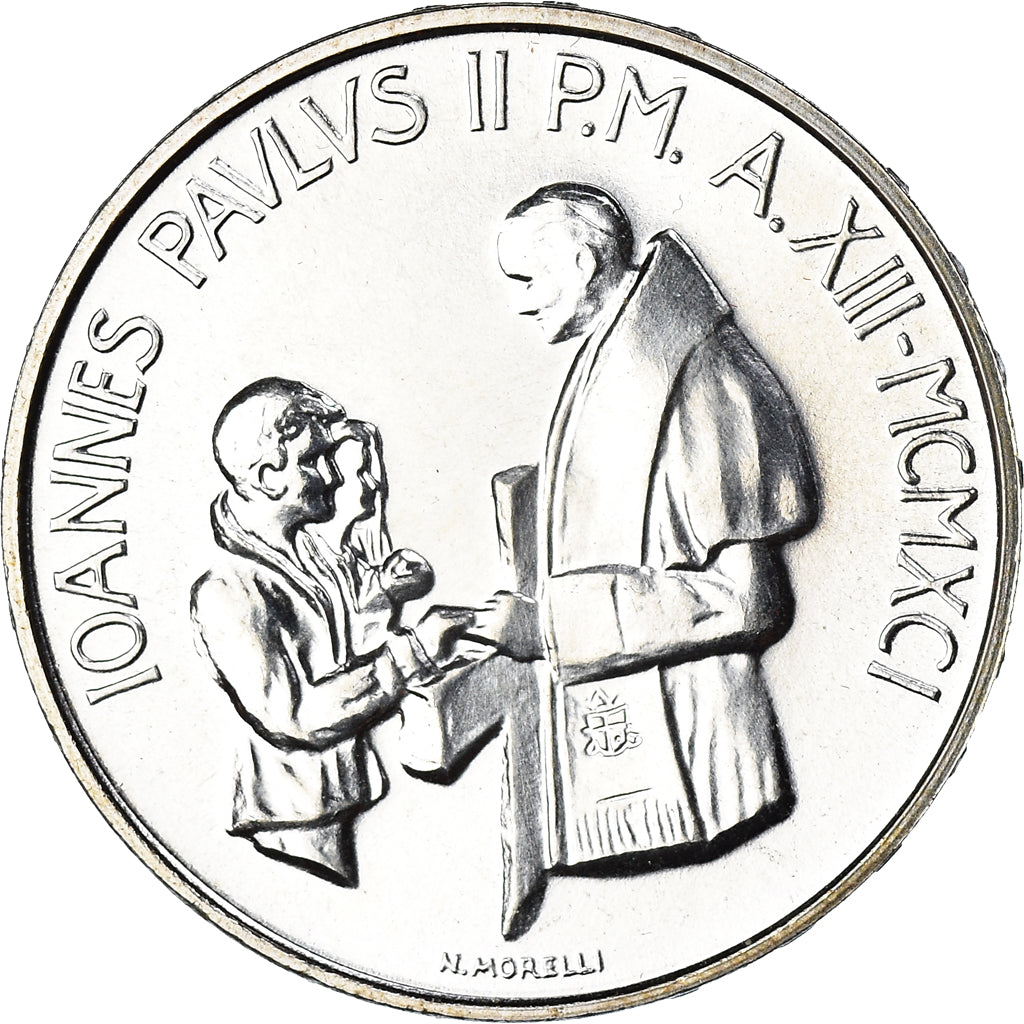 Moneta, CITTÀ DEL VATICANO, John Paul II, 1000 Lire, 1991, FDC, FDC, Argento