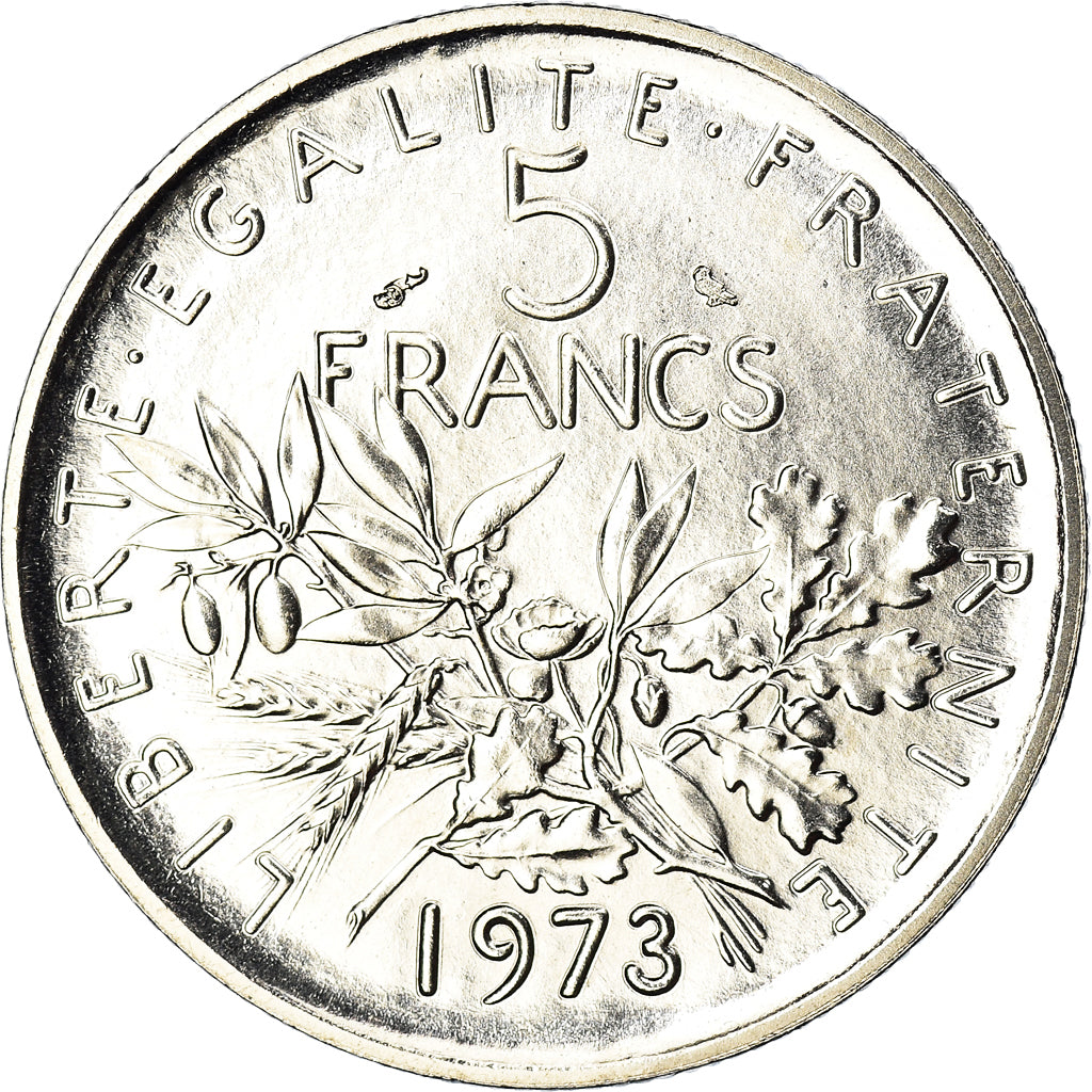 Moneda, Francia, Semeuse, 5 Francs, 1973, Paris, FDC, FDC, Níquel recubierto de
