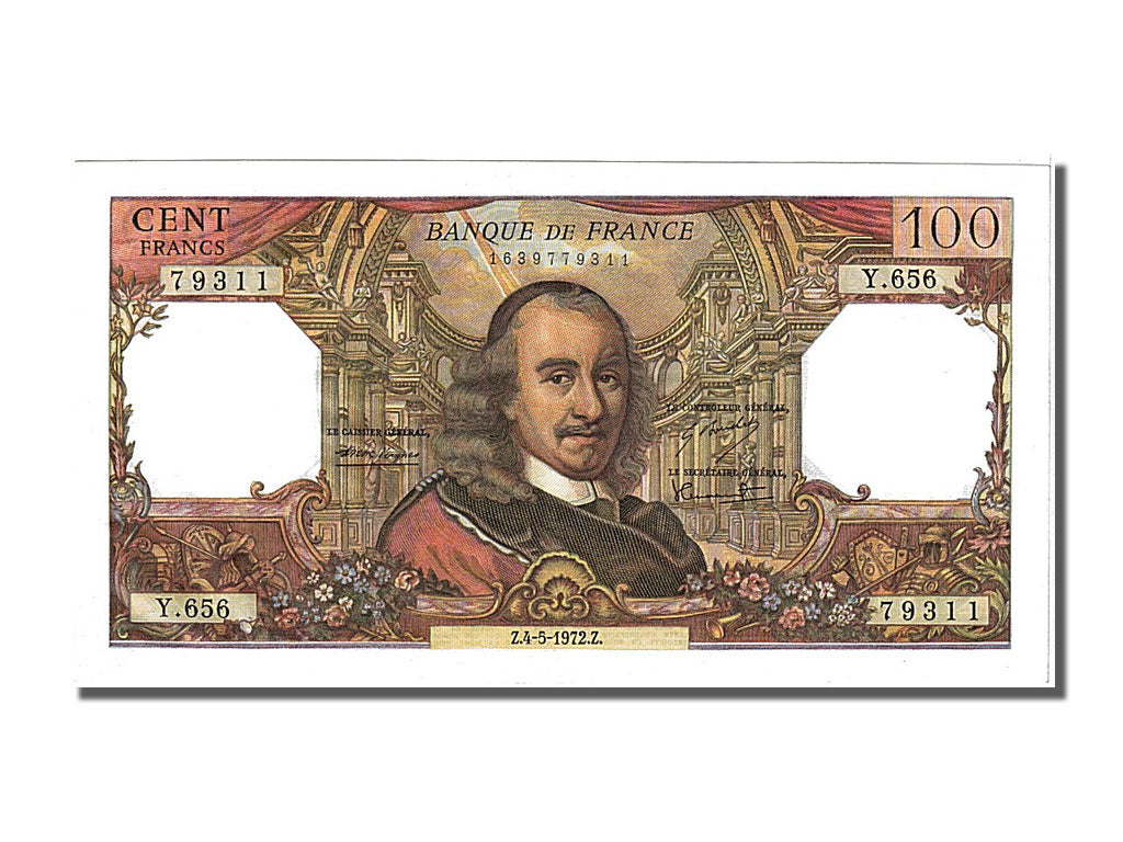 Banknot, Francja, 100 Francs, Corneille, 1972, 1972-05-04, UNC(63)