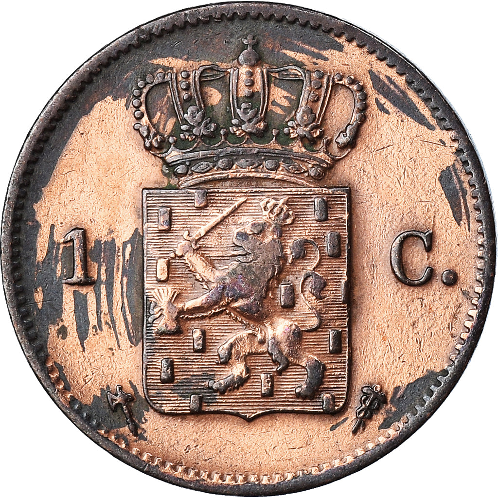 Coin, Netherlands, William III, Cent, 1877, EF(40-45), Copper, KM:100