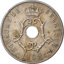 Coin, Belgium, 25 Centimes, 1909, EF(40-45), Copper-nickel, KM:62