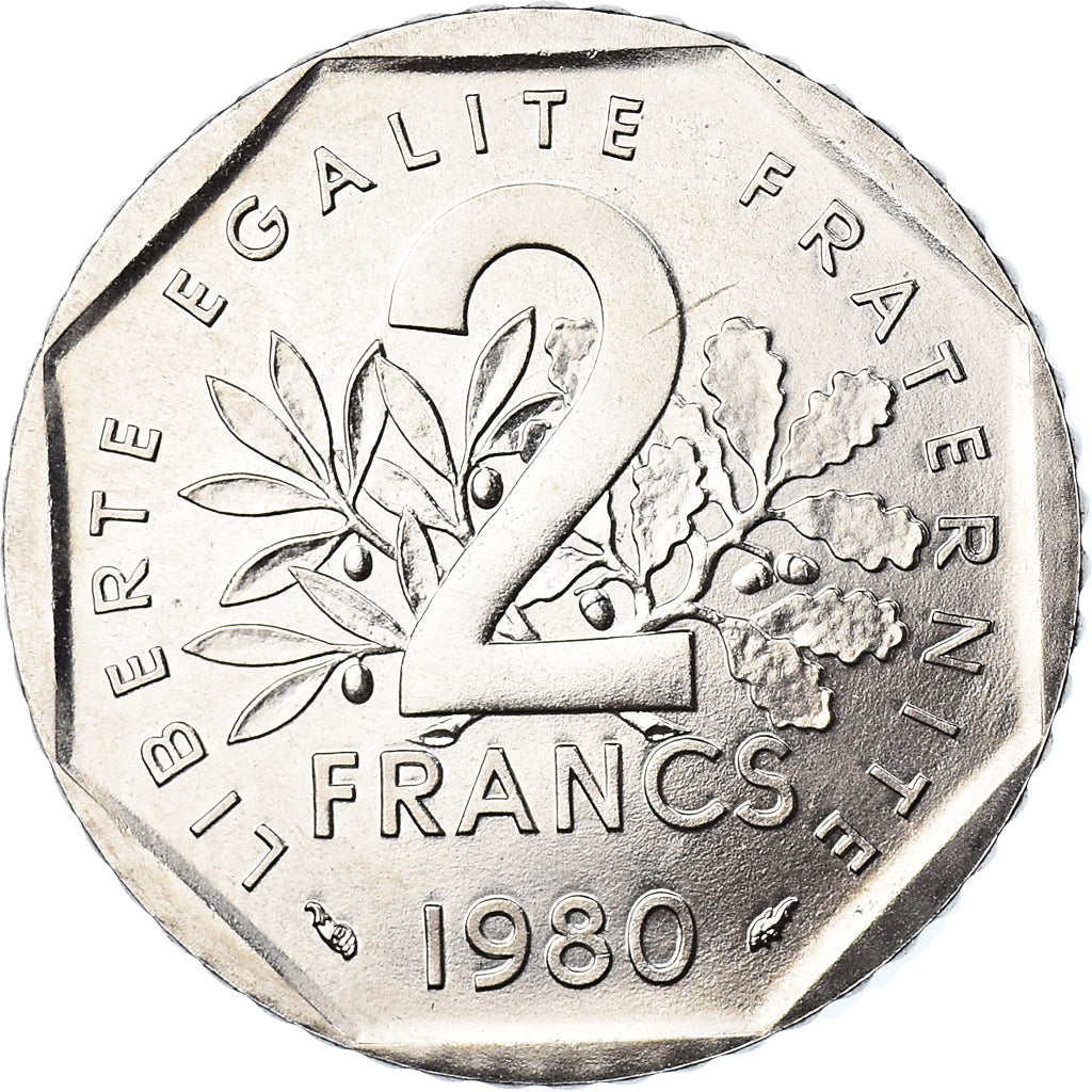 Monnaie, France, Semeuse, 2 Francs, 1980, Paris, FDC, FDC, Nickel, Gadoury:547