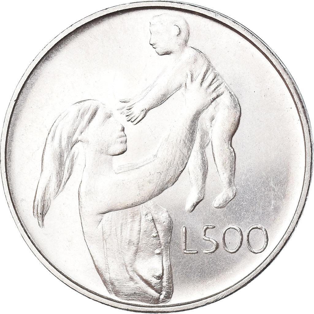 Coin, San Marino, 500 Lire, 1972, Rome, FDC, MS(65-70), Silver, KM:21