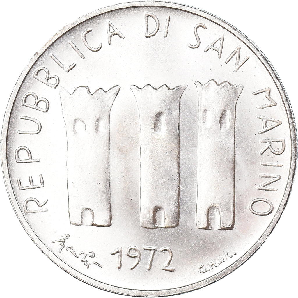 Munten, San Marino, 500 Lire, 1972, Rome, FDC, FDC, Zilver, KM:21