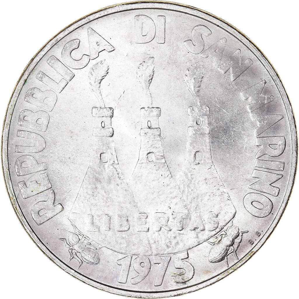 Moneda, San Marino, 500 Lire, 1975, Rome, FDC, Plata, KM:47