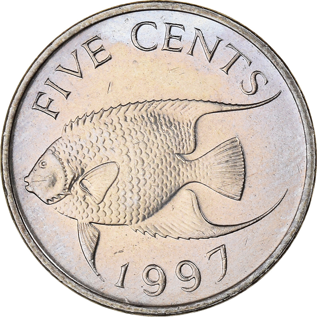 Munten, Bermuda, Elizabeth II, 5 Cents, 1997, PR, Cupro-nikkel, KM:45