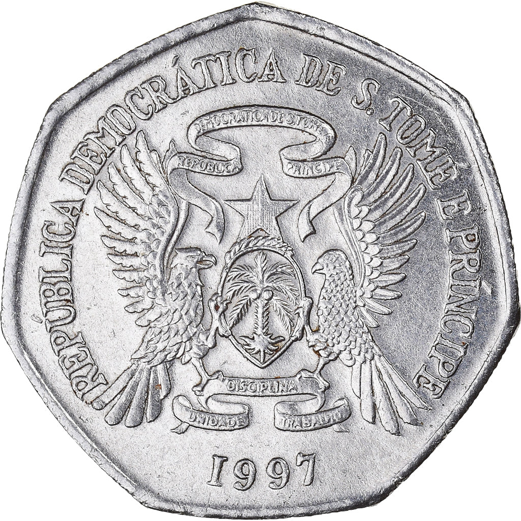 Monnaie, Sao Tomé-et-Principe, 1000 Dobras, 1997, TTB, Chrome-Steel, KM:90