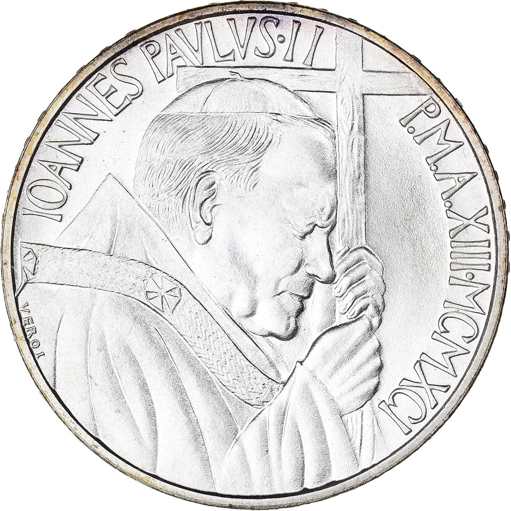 Coin, VATICAN CITY, John Paul II, 500 Lire, 1991, Roma, FDC, MS(65-70), Silver