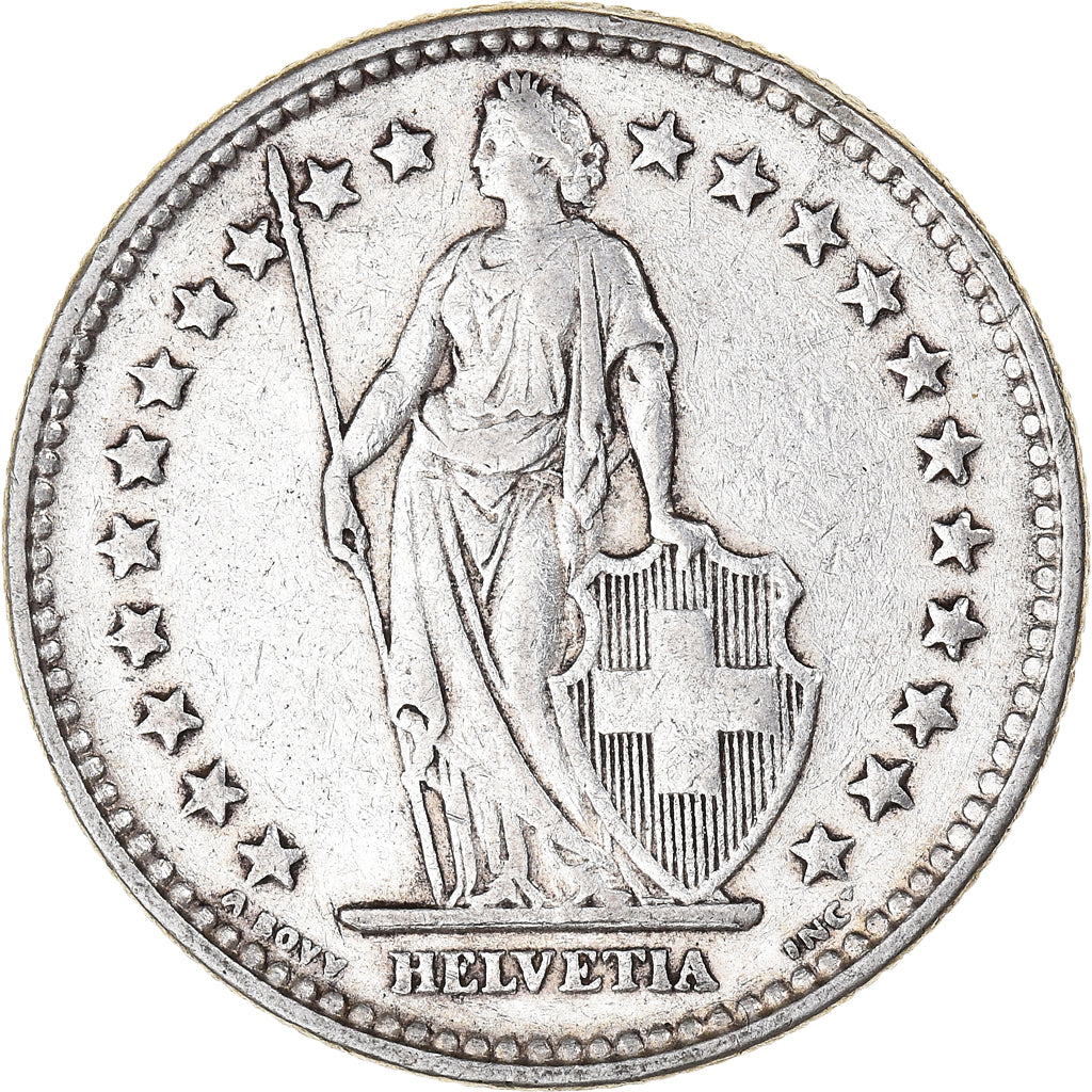 Moneta, Szwajcaria, 2 Francs, 1920, Bern, EF(40-45), Srebro, KM:21