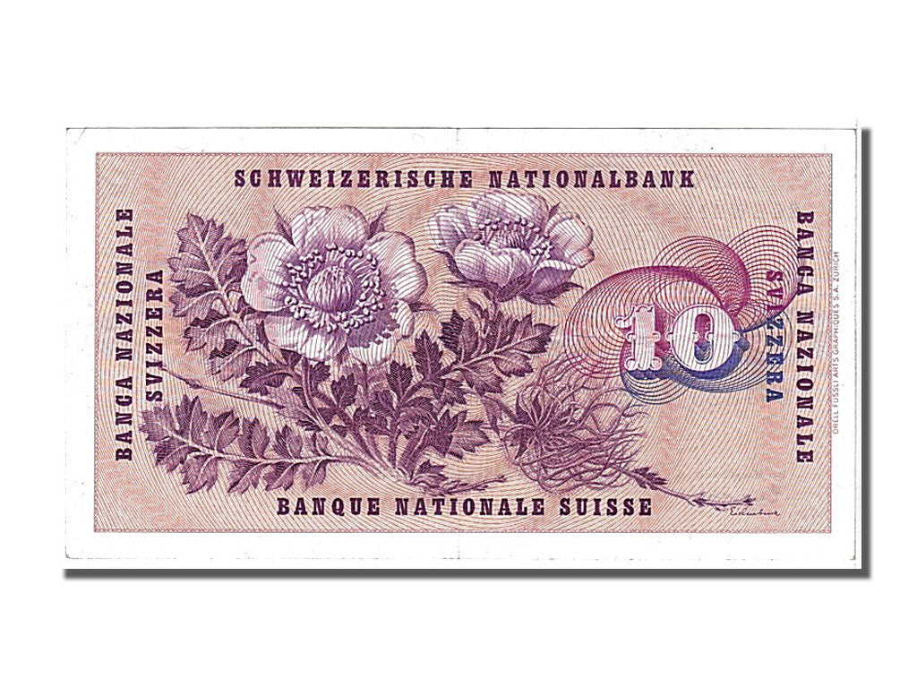Banknote, Switzerland, 10 Franken, 1963, 1963-03-28, AU(55-58)