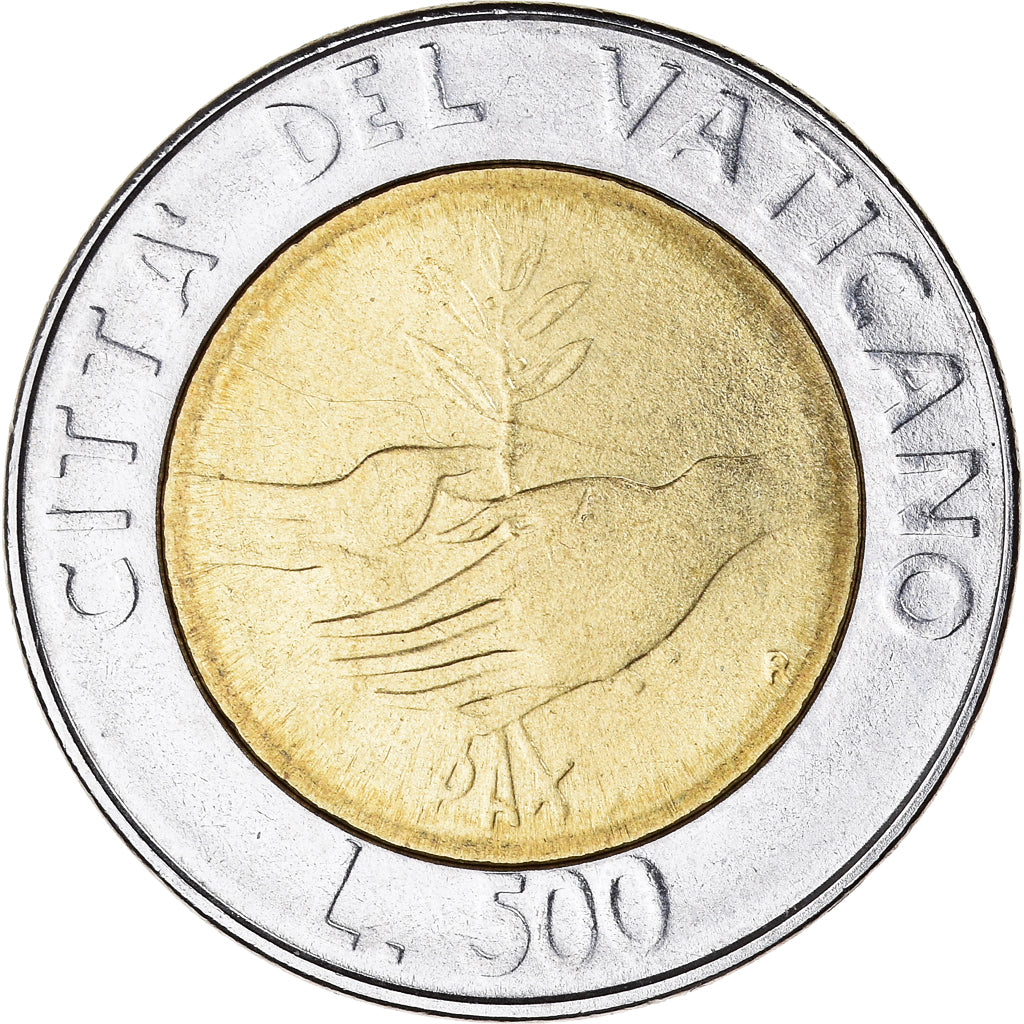 Munten, Vaticaanstad, John Paul II, 500 Lire, 1984, Roma, FDC, Bi-Metallic