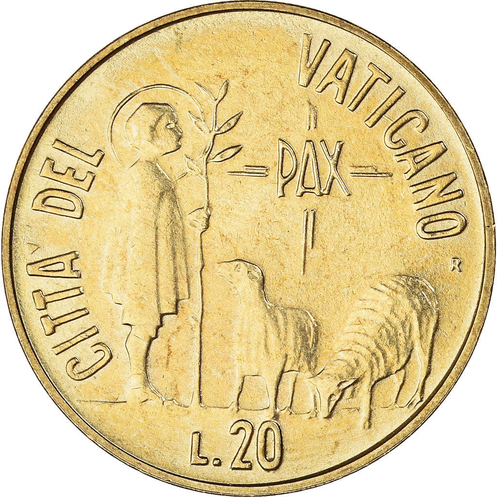 Moeda, CIDADE DO VATICANO, John Paul II, 20 Lire, 1984, Roma, MS(65-70)