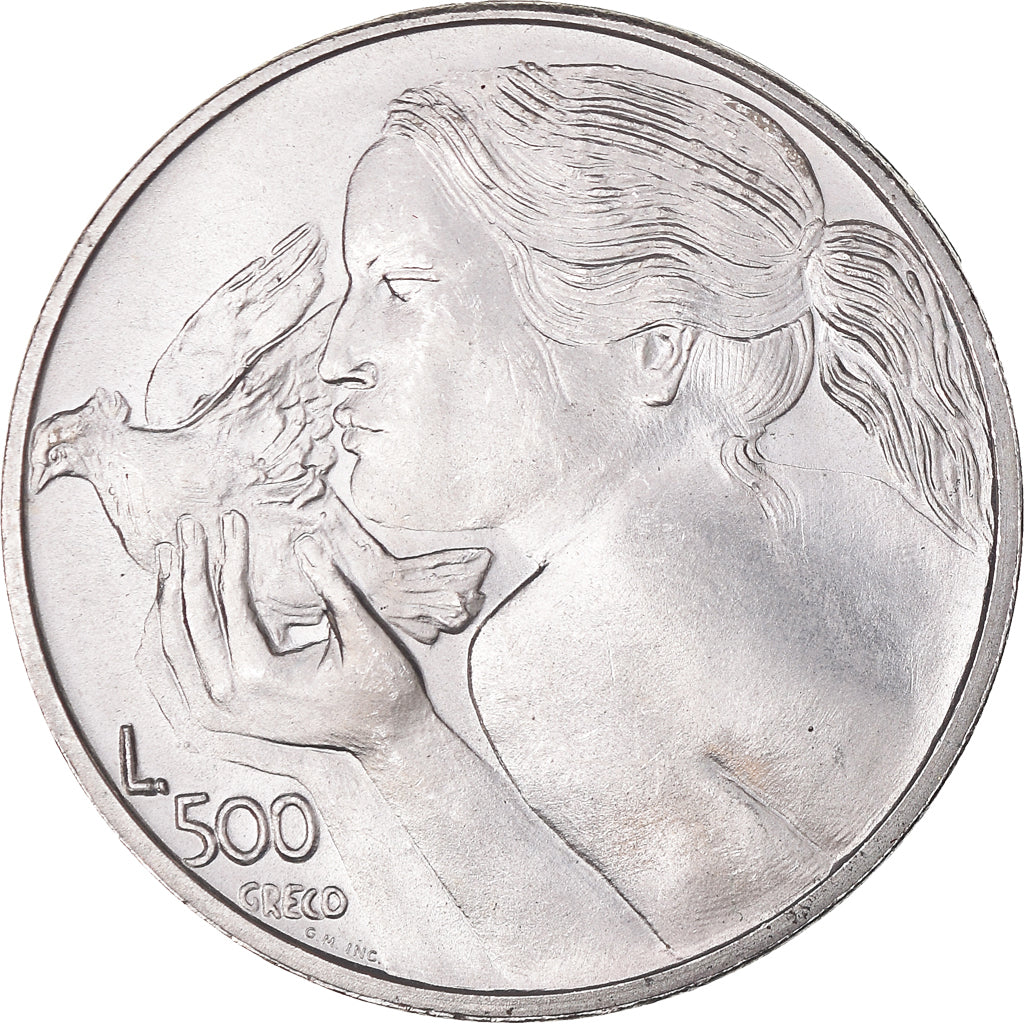 Moeda, San Marino, 500 Lire, 1973, Rome, MS(65-70), Prata, KM:29