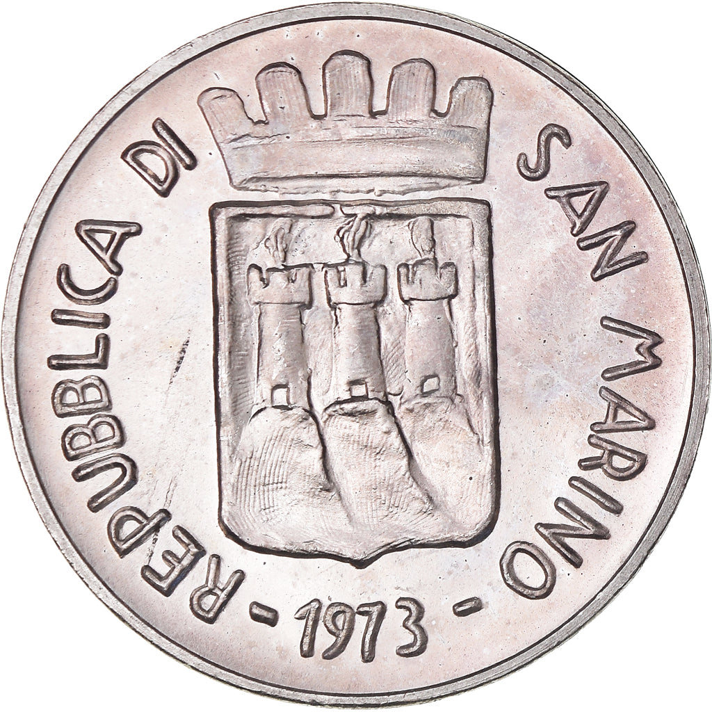 Coin, San Marino, 500 Lire, 1973, Rome, MS(63), Silver, KM:29