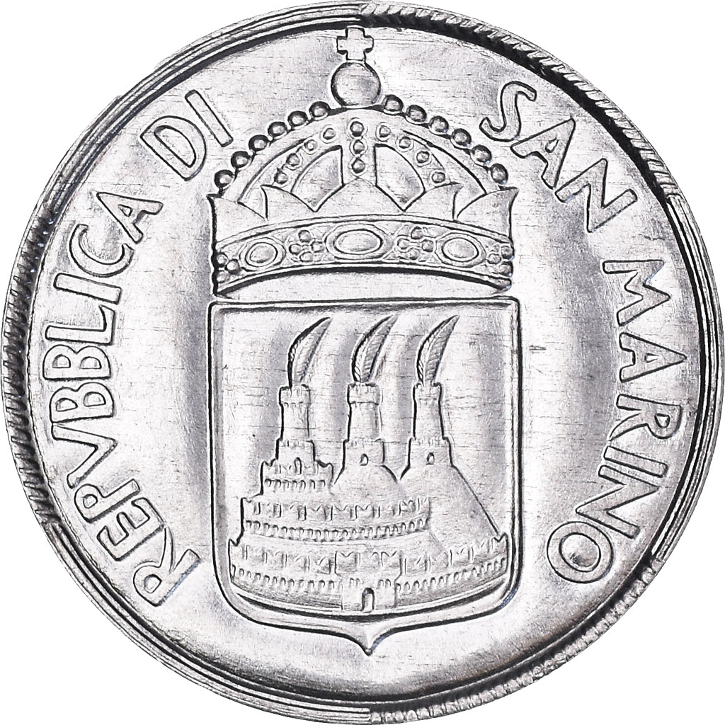 Moneda, San Marino, 5 Lire, 1973, Rome, SC, Aluminio, KM:24