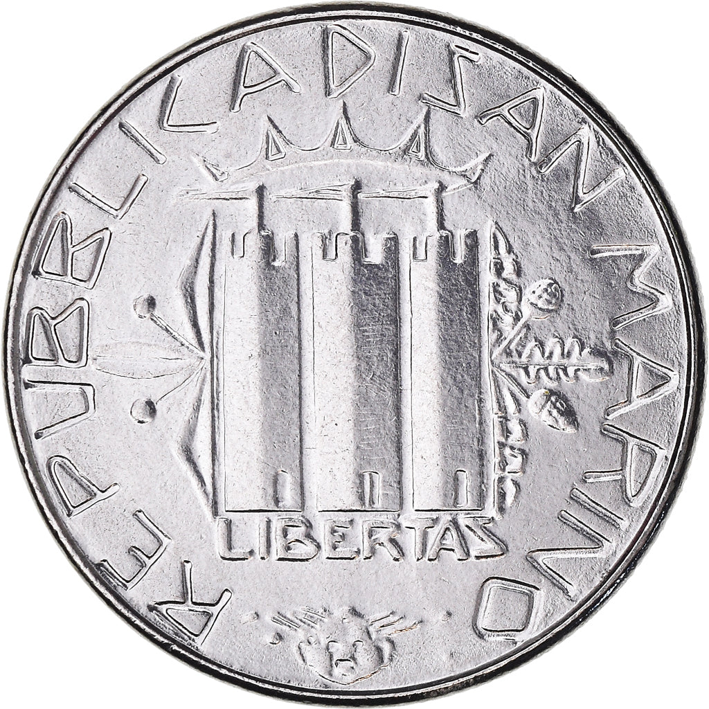 Moneda, San Marino, 50 Lire, 1985, Rome, SC, Acero, KM:178