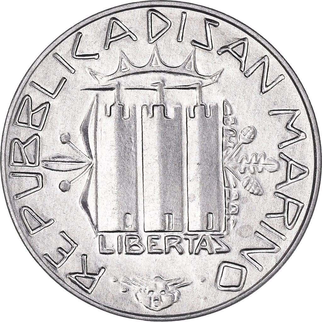Coin, San Marino, 10 Lire, 1985, Rome, MS(63), Aluminum, KM:176
