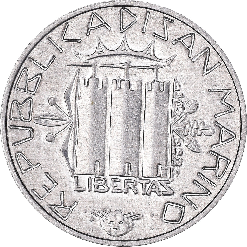 Coin, San Marino, 5 Lire, 1985, Rome, MS(63), Aluminum, KM:175