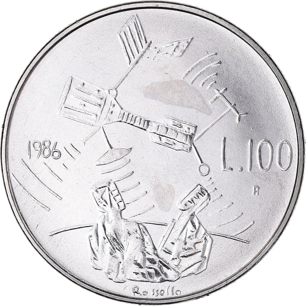 Coin, San Marino, 100 Lire, 1986, Rome, MS(63), Steel, KM:193