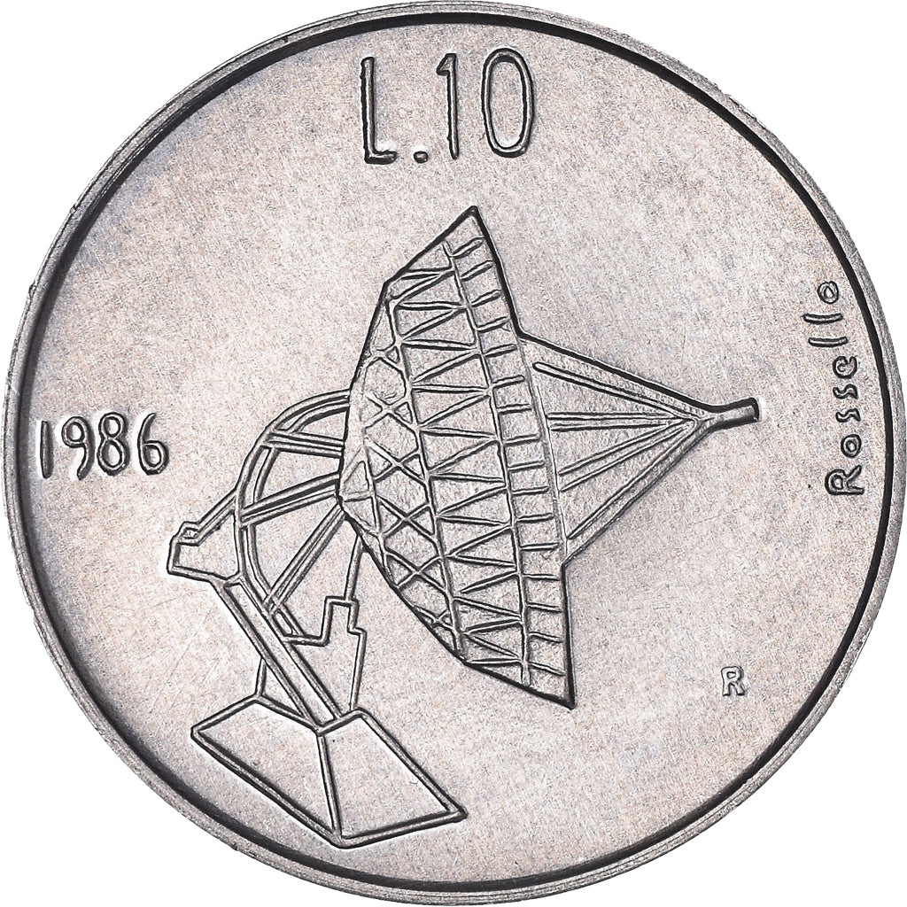 Moneda, San Marino, 10 Lire, 1986, Rome, SC, Aluminio, KM:190