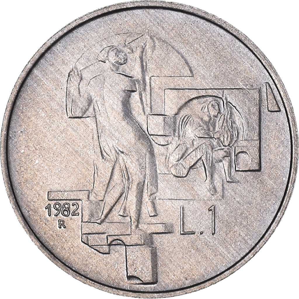Moneda, San Marino, Lira, 1982, Rome, SC, Aluminio, KM:131