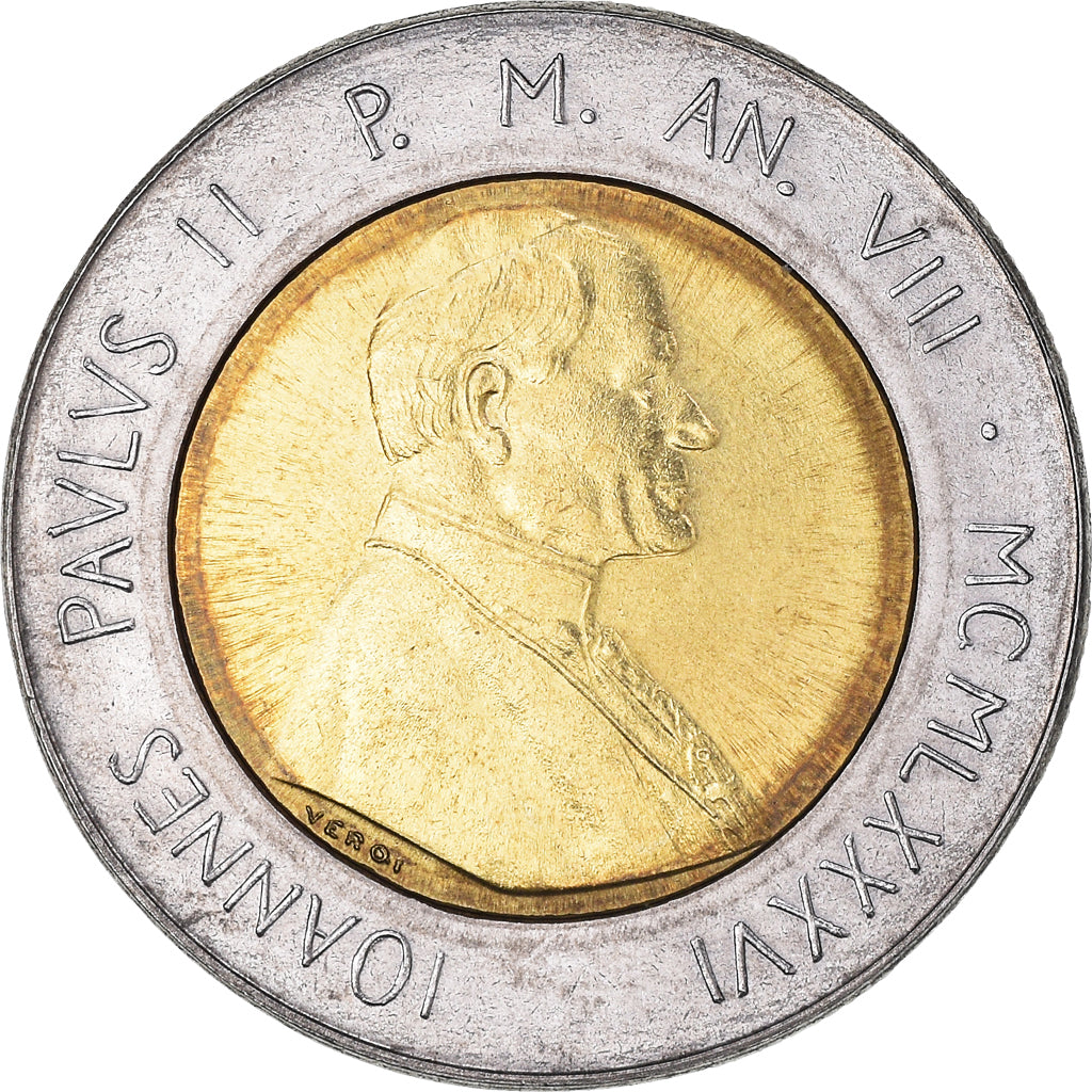 Coin, VATICAN CITY, John Paul II, 500 Lire, 1986, MS(65-70), Bi-Metallic, KM:197