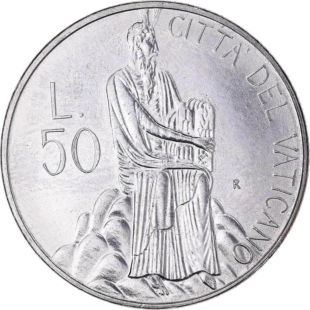 Münze, Vatikanstadt, John Paul II, 50 Lire, 1986, STGL, Stainless Steel, KM:194