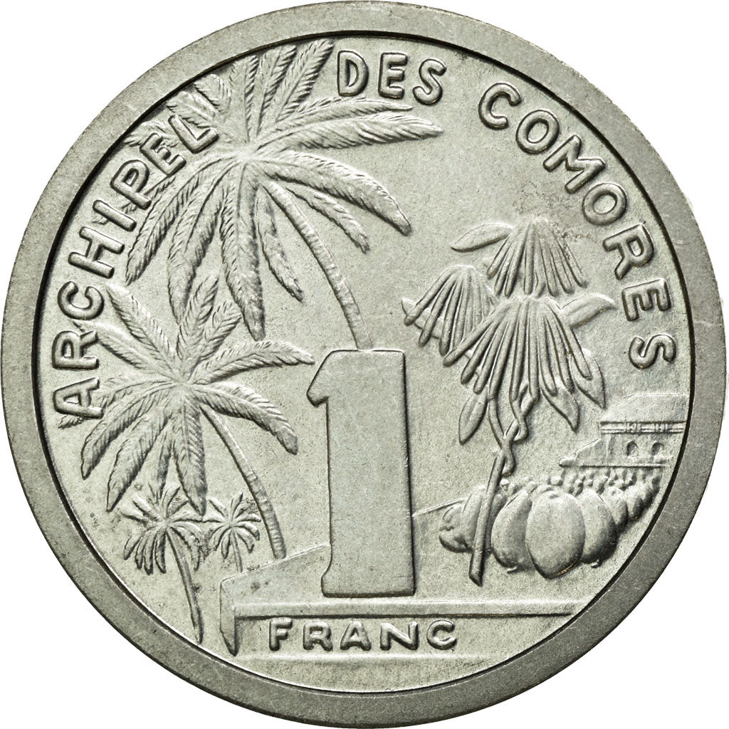 Coin, Comoros, Franc, 1964, Paris, MS(65-70), Aluminium, Lecompte:32