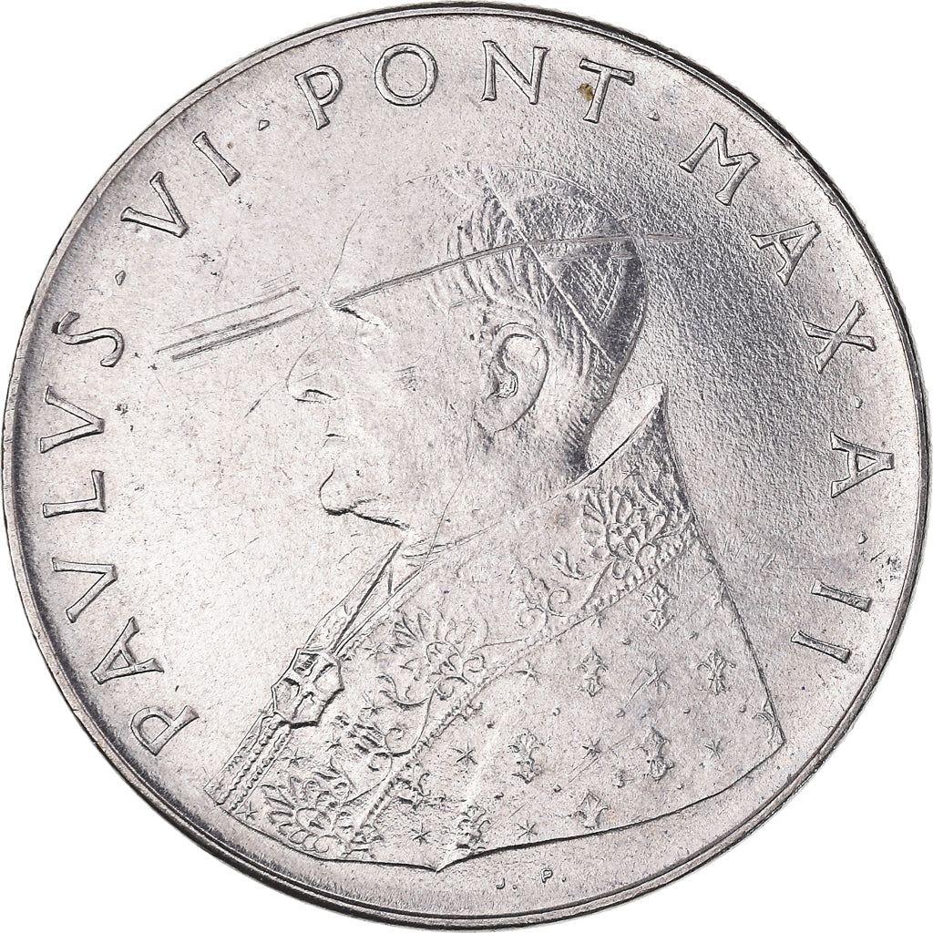 Moeda, CIDADE DO VATICANO, Paul VI, 100 Lire, 1964, VF(30-35), Aço Inoxidável