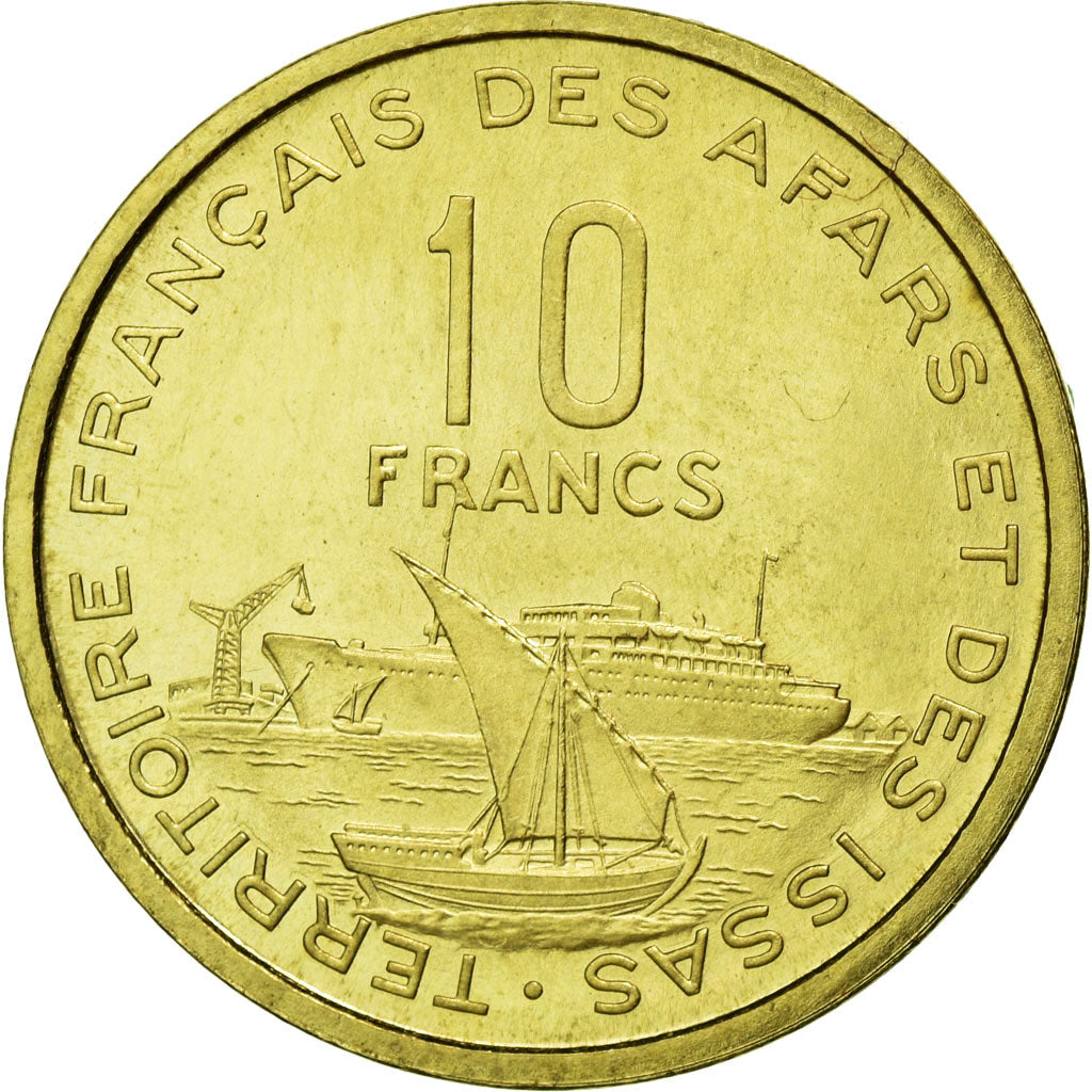 Münze, FRENCH AFARS & ISSAS, 10 Francs, 1969, Paris, STGL, Aluminium-Bronze